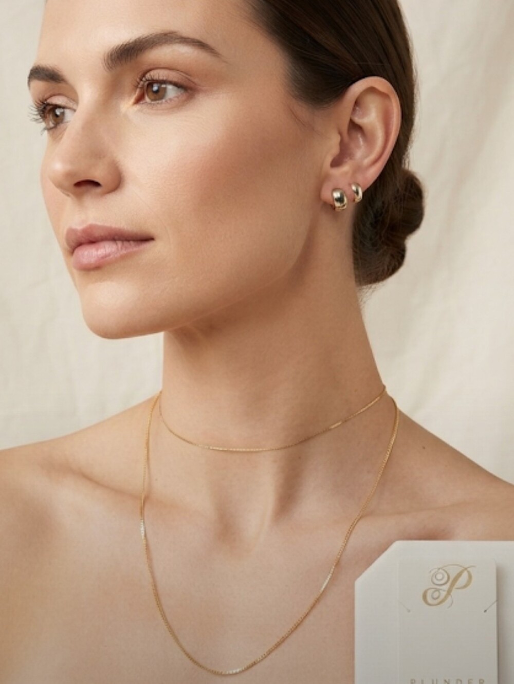 Plunder Gold Thin Chain Necklace - Delicate Shine L1